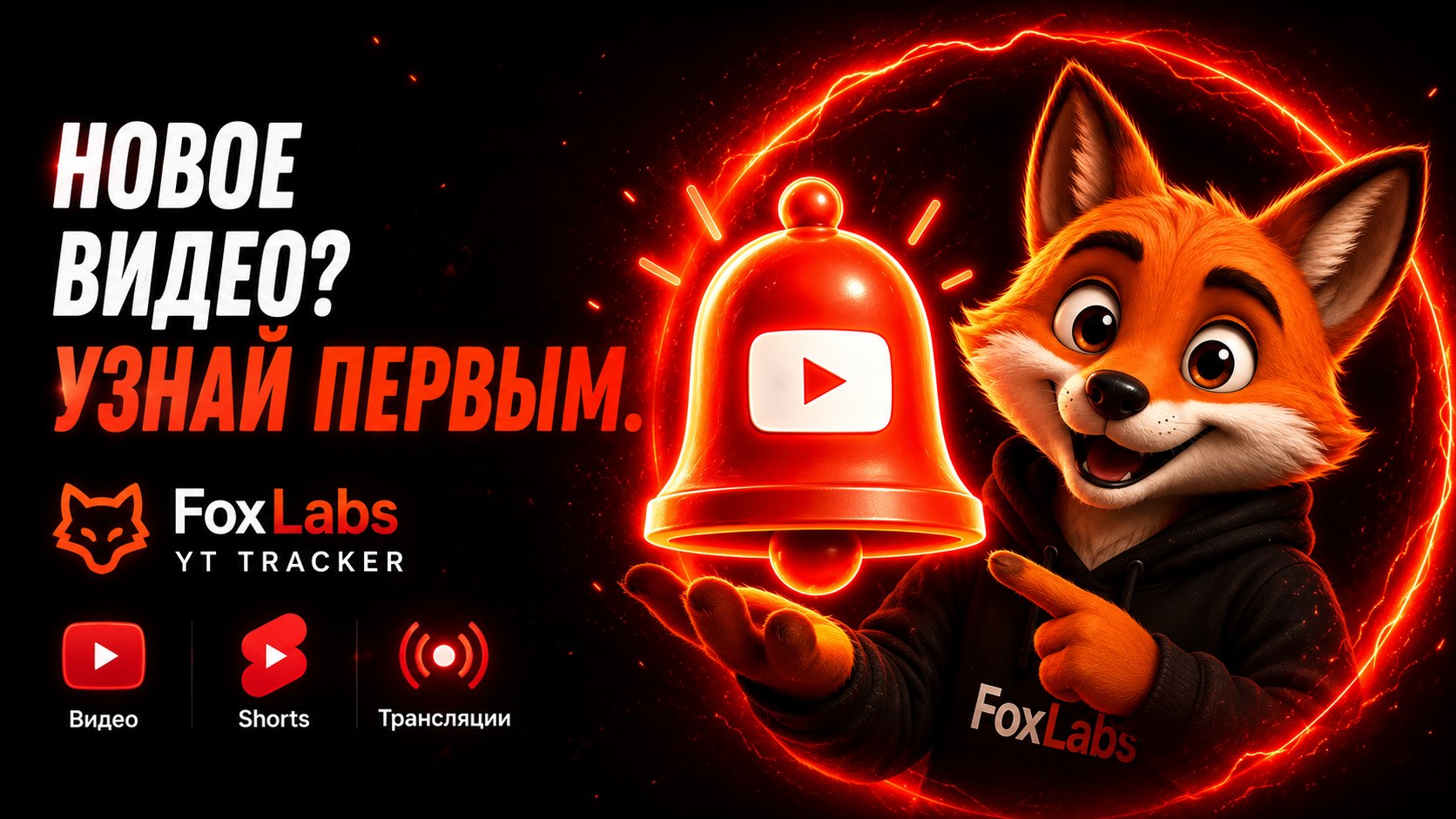 FoxLabs YT Tracker — уведомления о видео