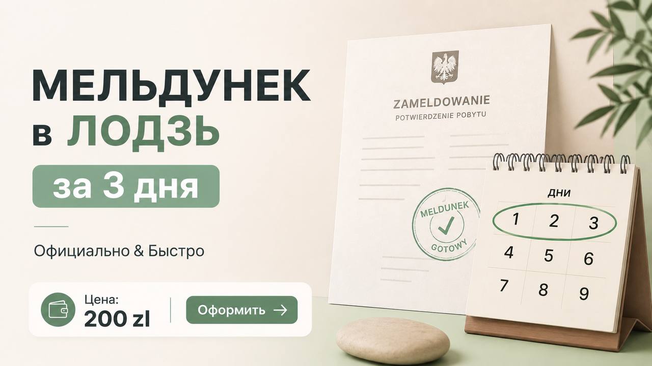 Relocate.PL — Лодзь | Карта побыта | Мельдунек | Легалізація
