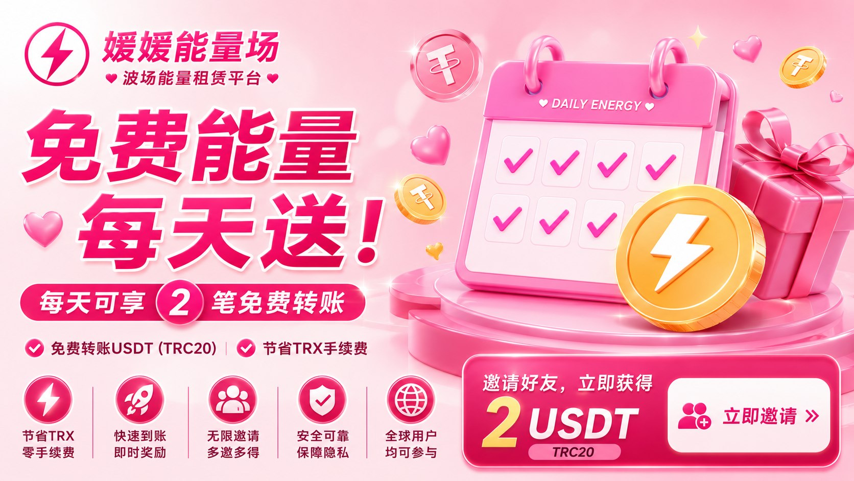 免费能量闪租—每日签到送两笔