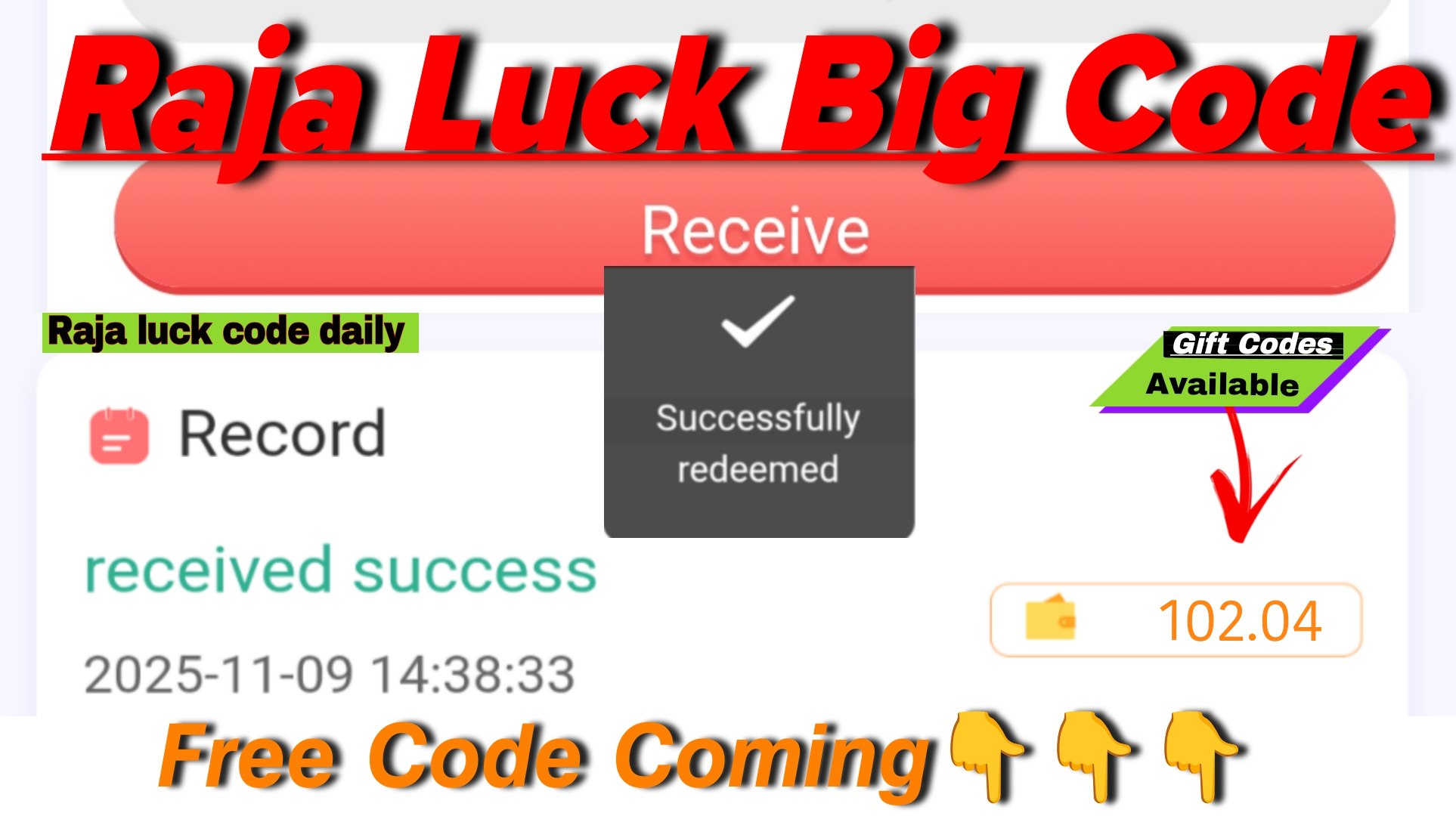 Raja luck Codes daily ๐ฅ
