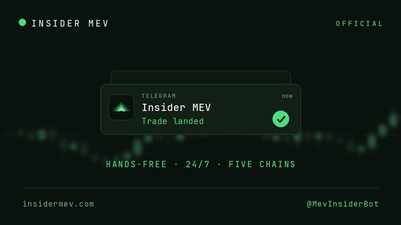 Insider MEV bot