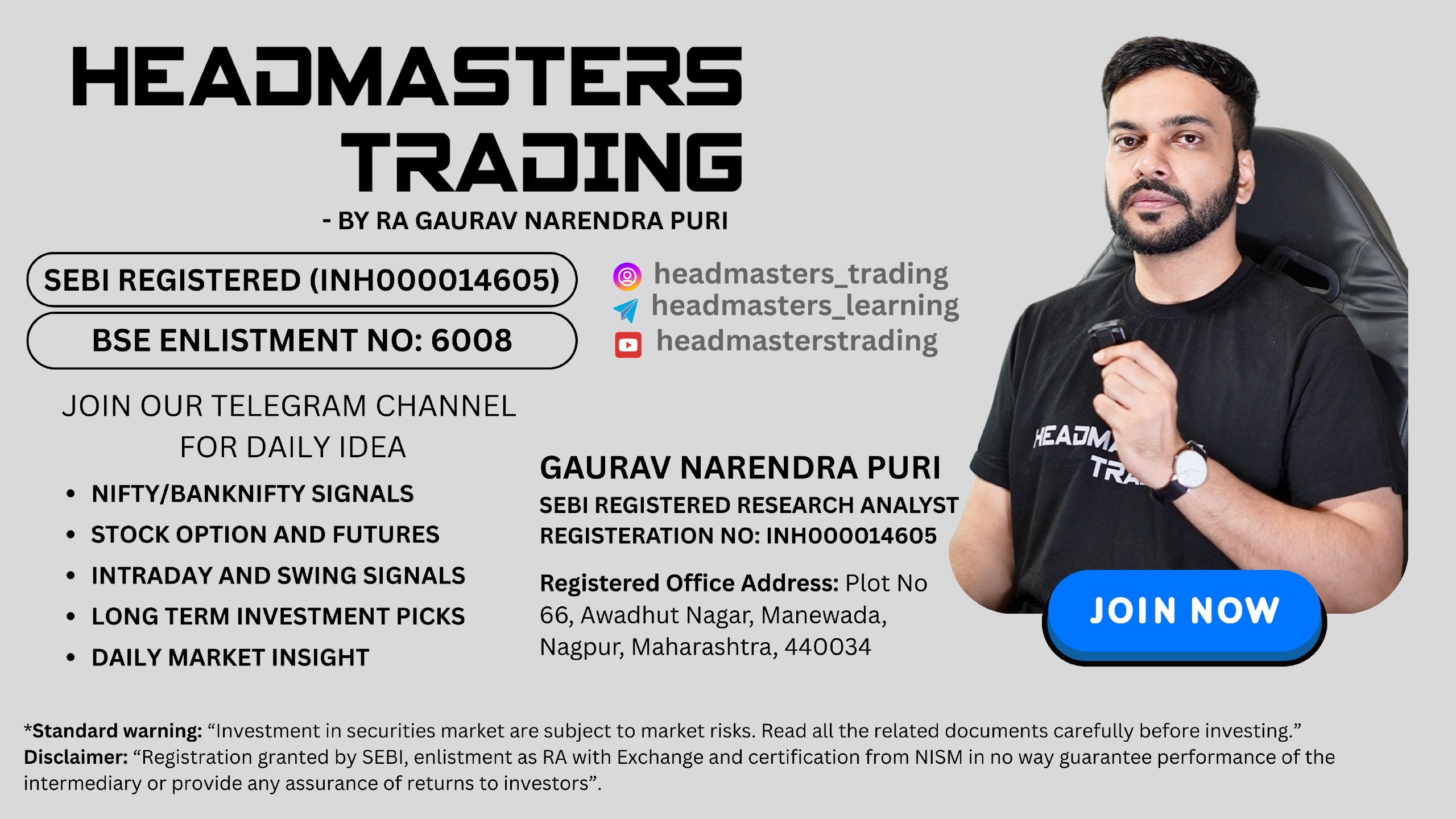 Headmasters Trading - SEBI Registered RA
