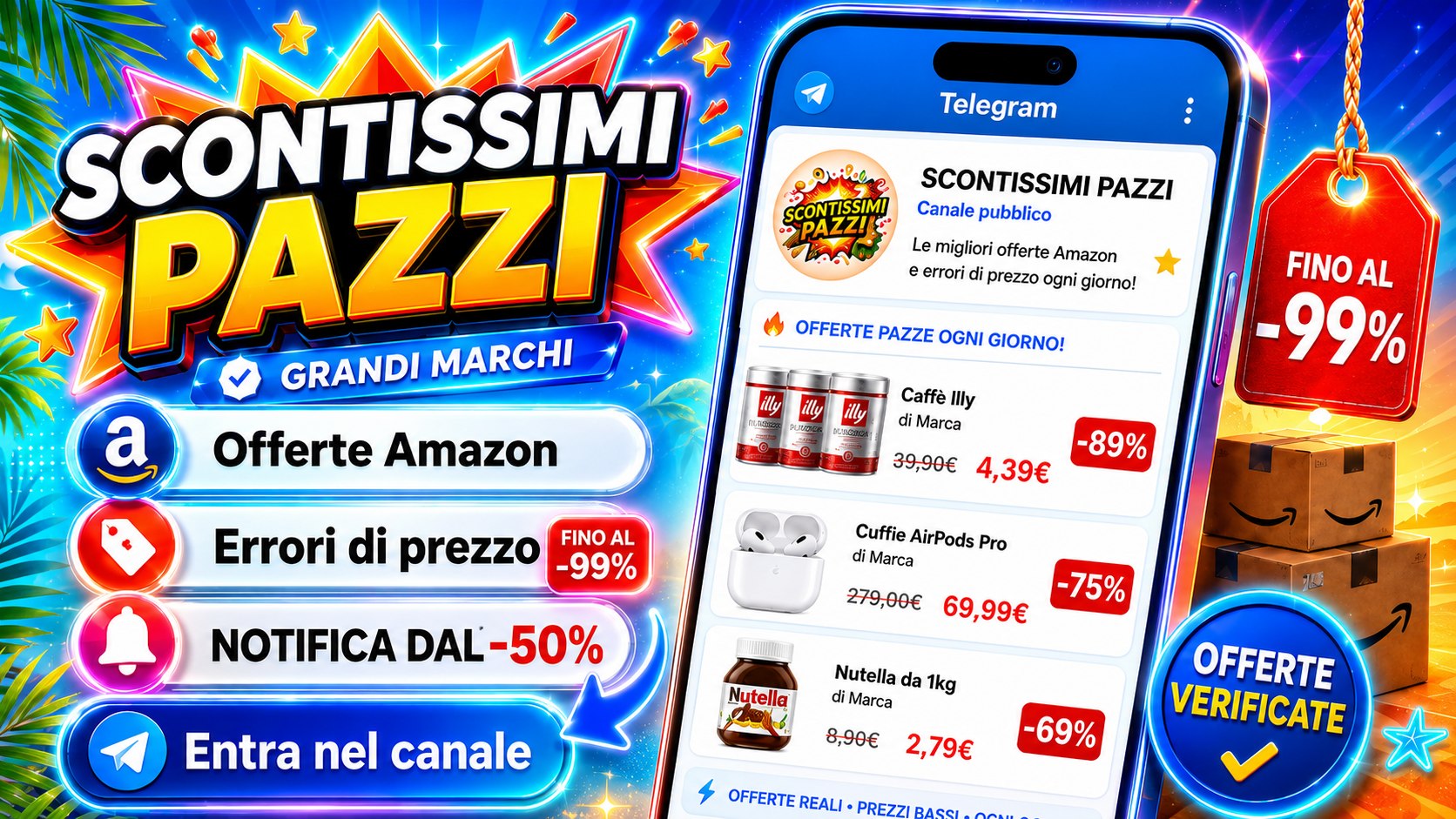 GRANDI MARCHI - SCONTISSIMI PAZZI - OFFERTE OLTRE 30% NOTIFICHE DAL 50%