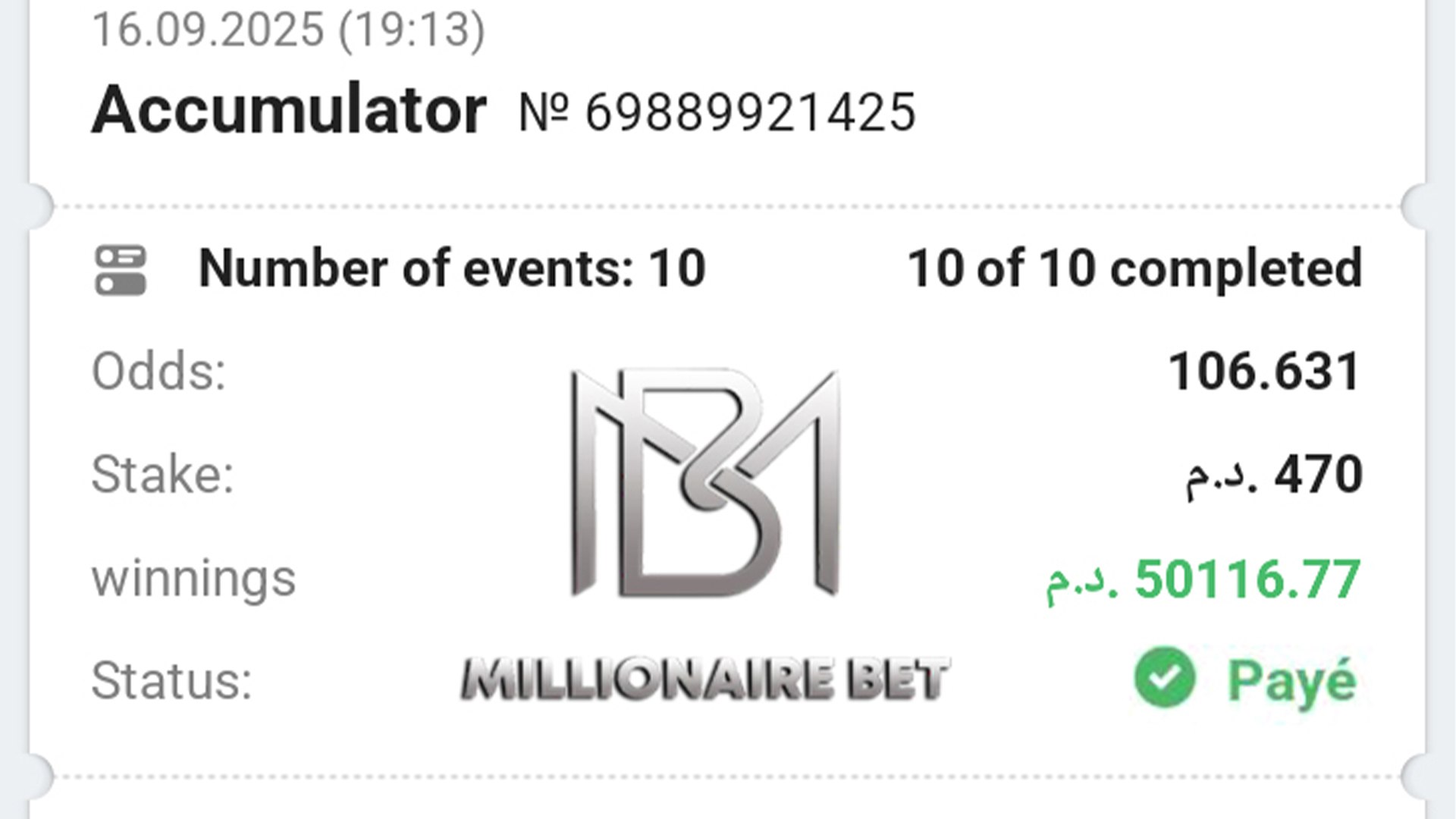 millionaire bet
