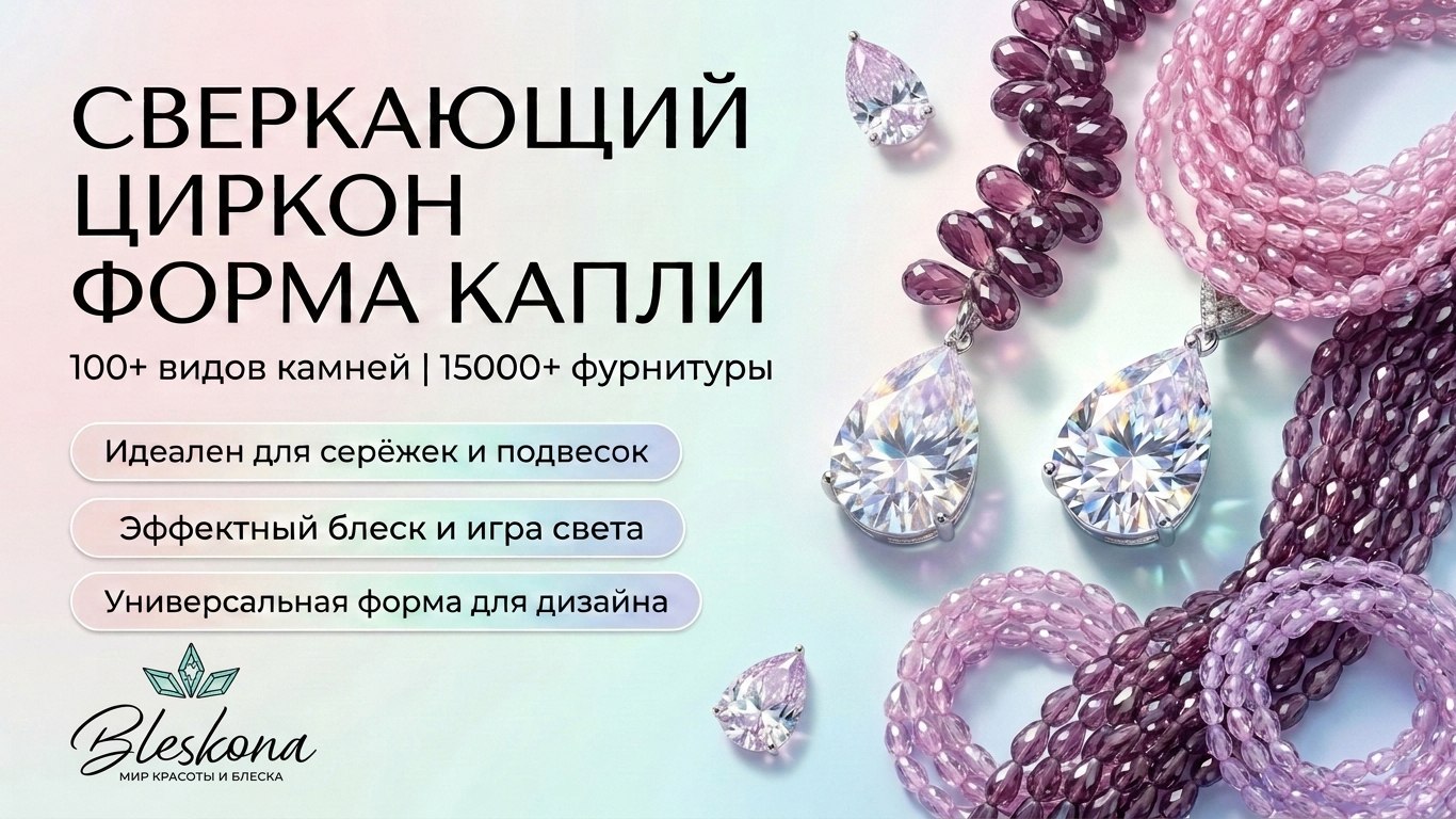 BLESKONA Натуральные камни & Фурнитура для создания украшений