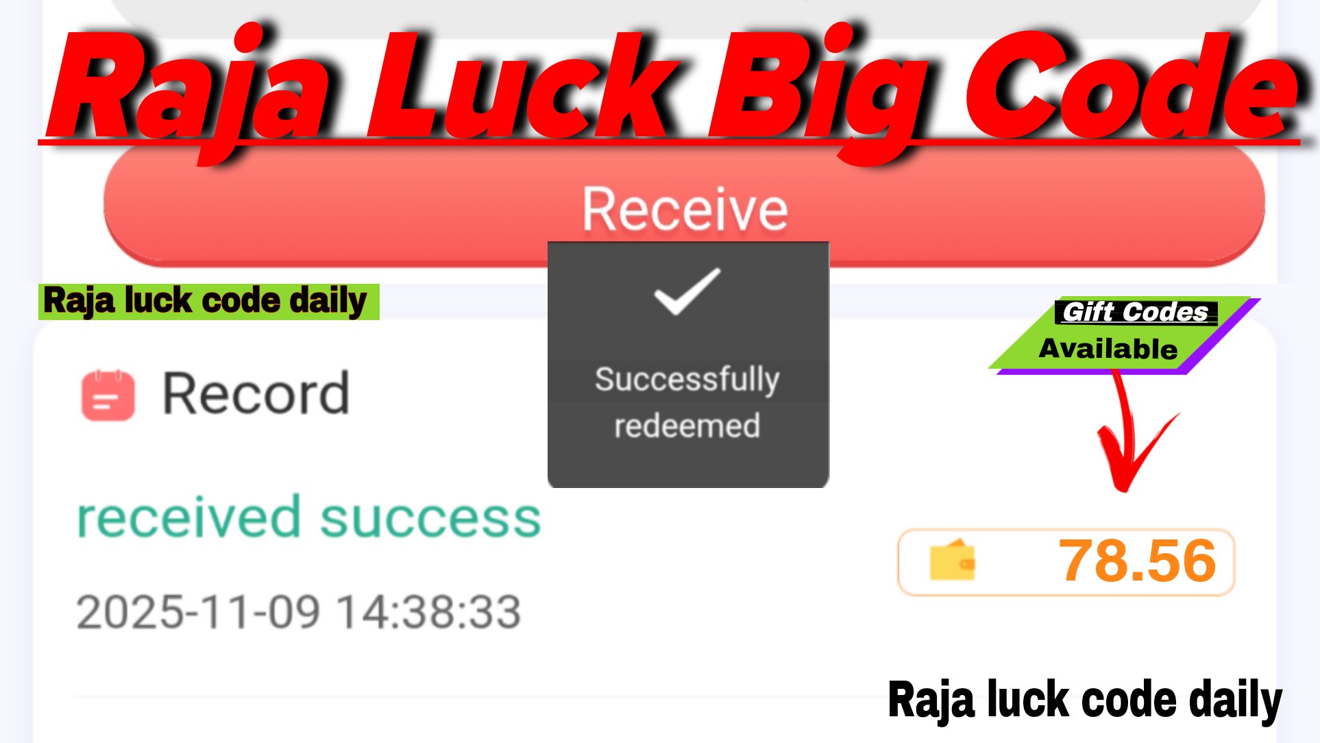 Raja luck Codes daily ๐ฅ