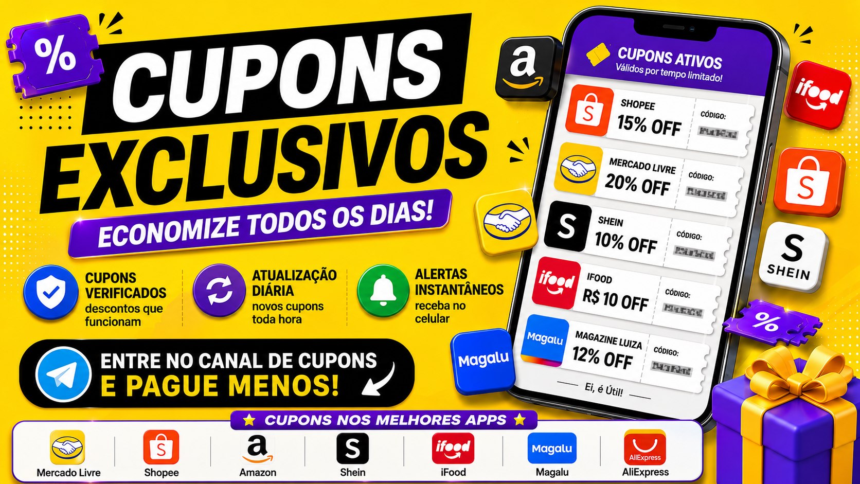 Ei, é Útil! 🎟 CUPONS DE DESCONTO