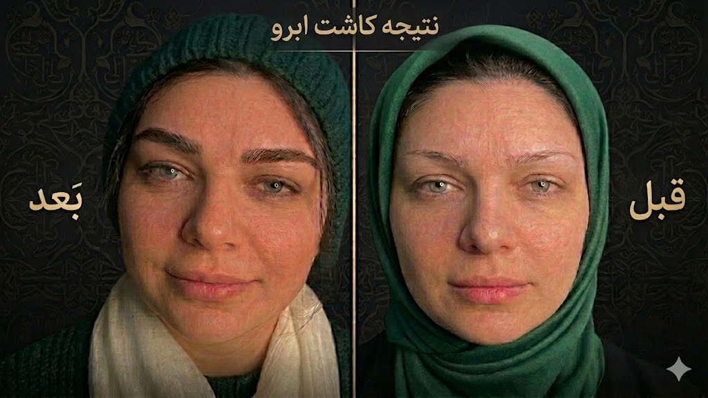 کاشت ابرو با موهای بلند👇فیلم کاشت رو ببین🥰